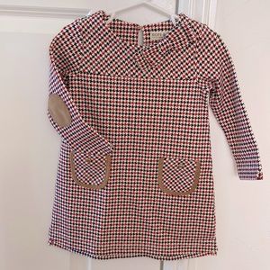 Houndstooth girls Quilted ponte riding dress